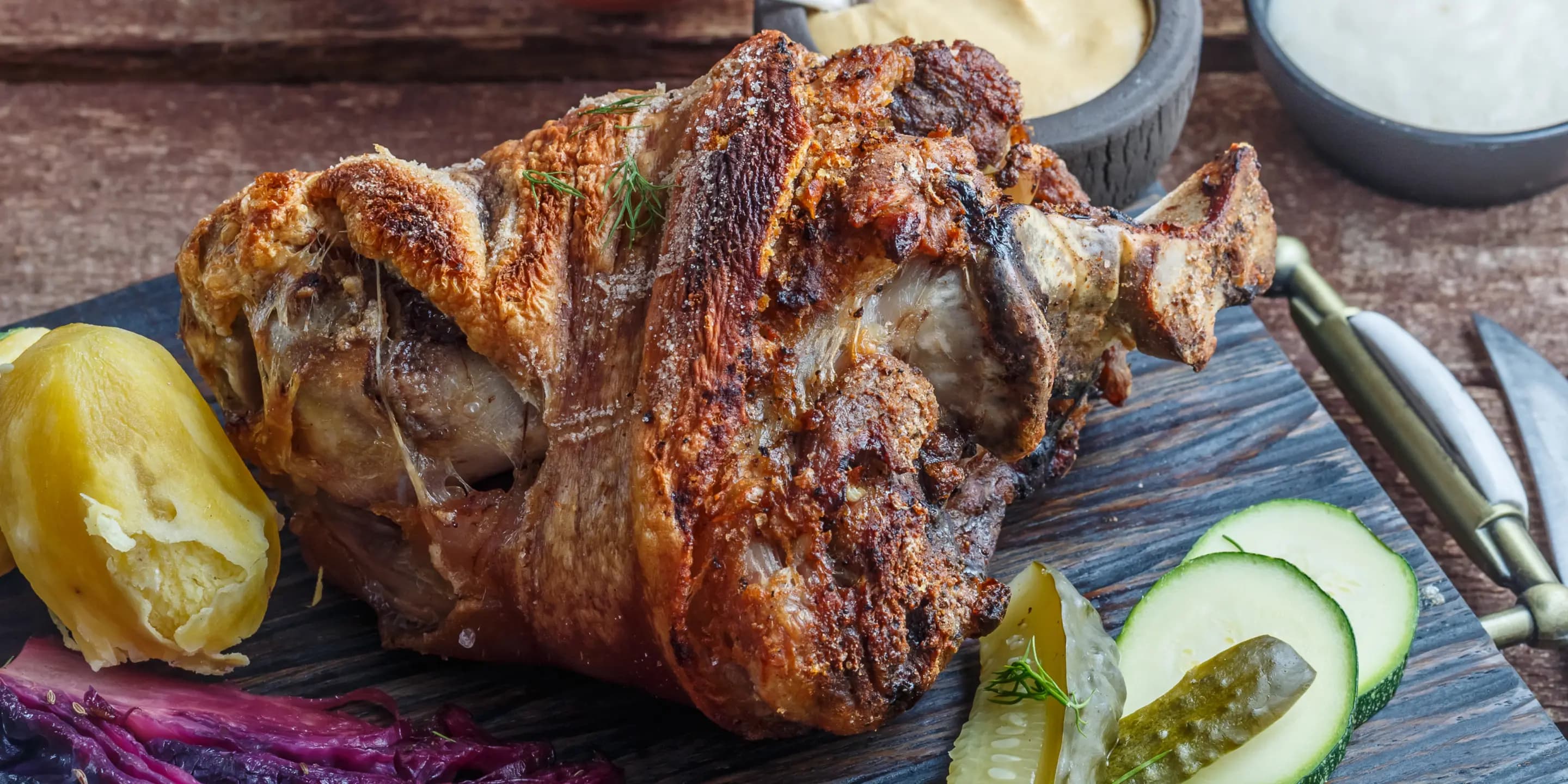 Schweinehaxe mit Malzbiermarinade